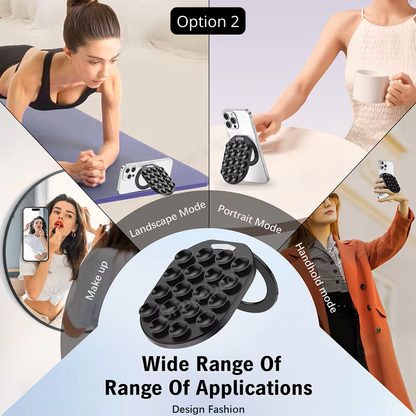 Support Téléphone Ventouse — Fixation Magnétique