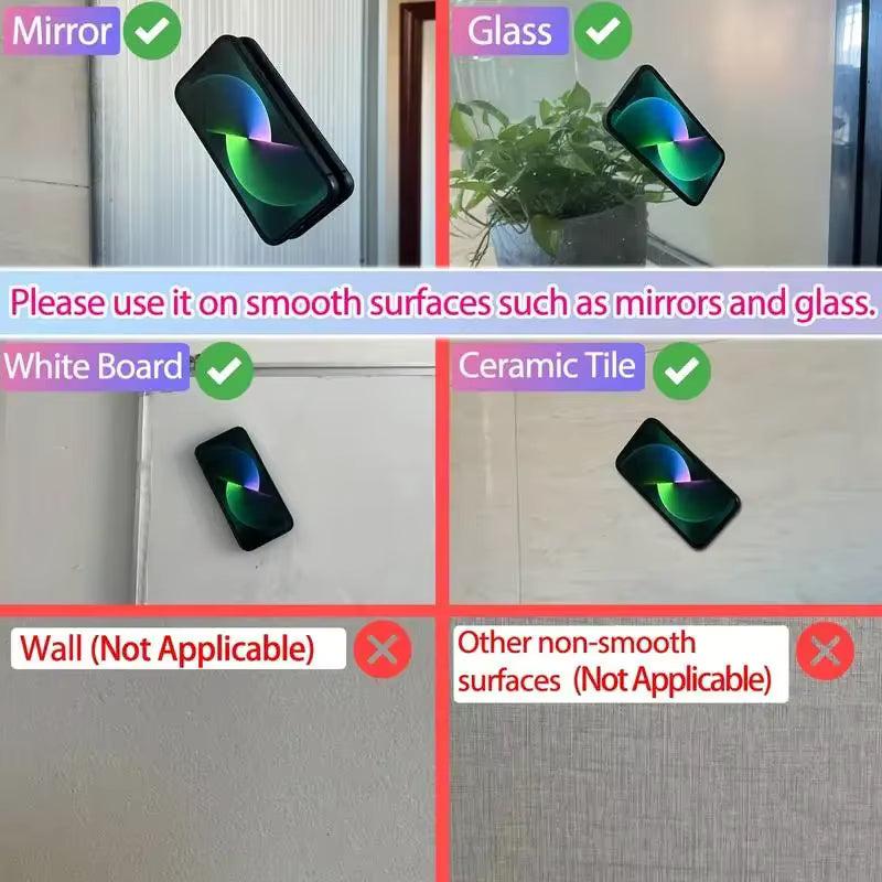 Support Téléphone Ventouse — Fixation Adhésive