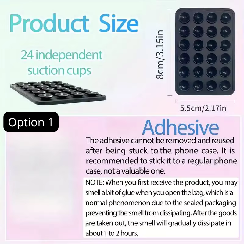 Support Téléphone Ventouse — Fixation Adhésive
