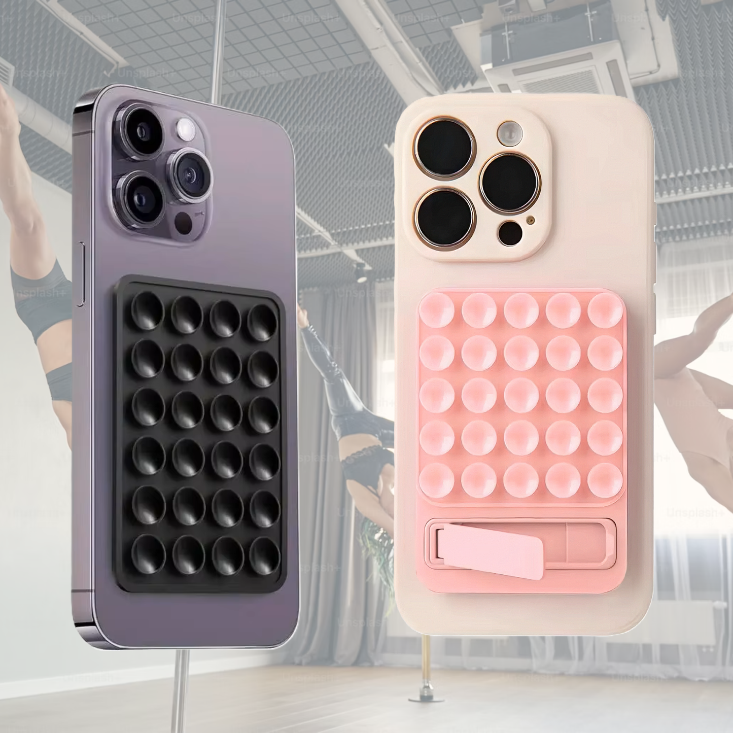 Support Téléphone Ventouse — Fixation Adhésive
