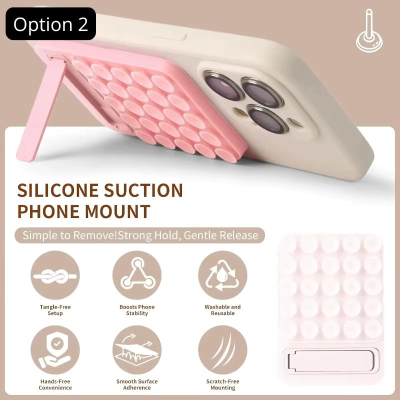 Support Téléphone Ventouse — Fixation Adhésive