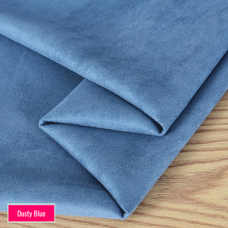 Dusty Blue stretch fabric for platform protector, suitable for 10cm platform pole dance shoes, shown folded on wooden surface
