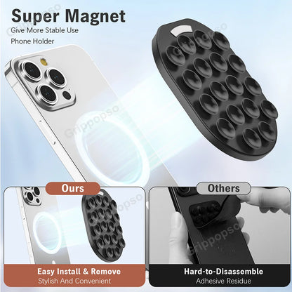 Support Téléphone Magnétique à Ventouse