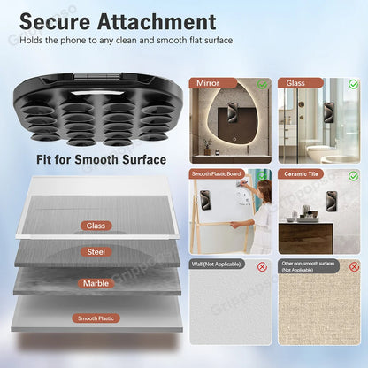 Support Téléphone Magnétique à Ventouse