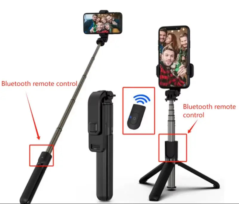 Bluetooth Retractable Tripod & Selfie Stick
